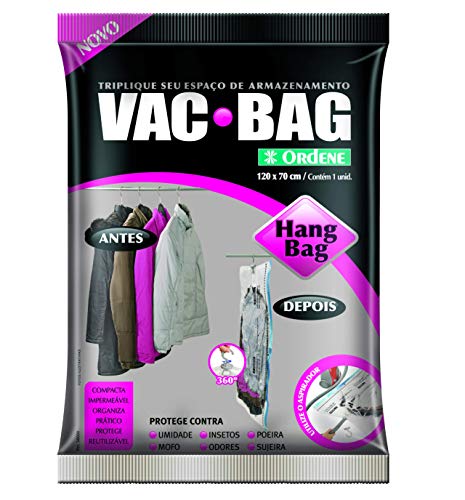Saco a Vácuo para Armazenamento, Vac Bag, Tamanho 120cmx70cm, Hang Bag, Ordene - Webiishop