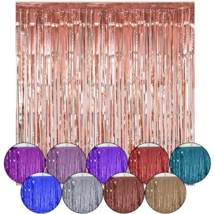 Sklep Cortina Metalizada Franja Metálica Para Decoração De Festa 2m - Webiishop