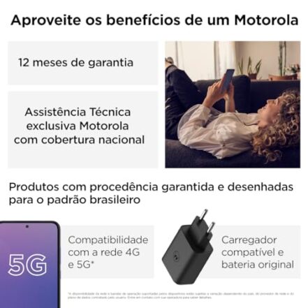Smartphone Moto G54 5G 128GB 4GB RAM Grafite - Webiishop
