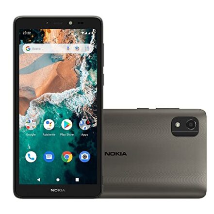 Smartphone Nokia C2 2nd Edition 4G 32 GB Tela 5,7" Câmera com IA Android Desbloqueio Facial + Capa/Película/Fone/Carregador - Cinza - NK085 - Webiishop