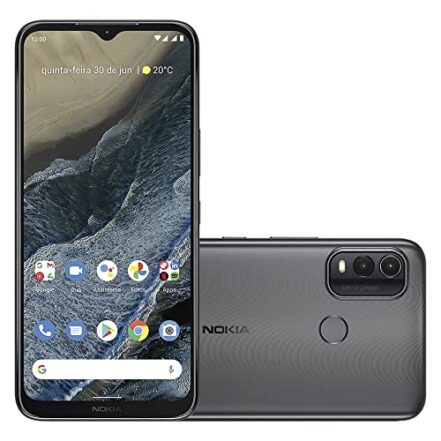 Smartphone Nokia G11 Plus 4G 128GB Tela HD+ 6,5” Câm Dupla 50MP Android 12 (13 e 14) 3 dias de duração da bateria Cinza - NK095 - Webiishop