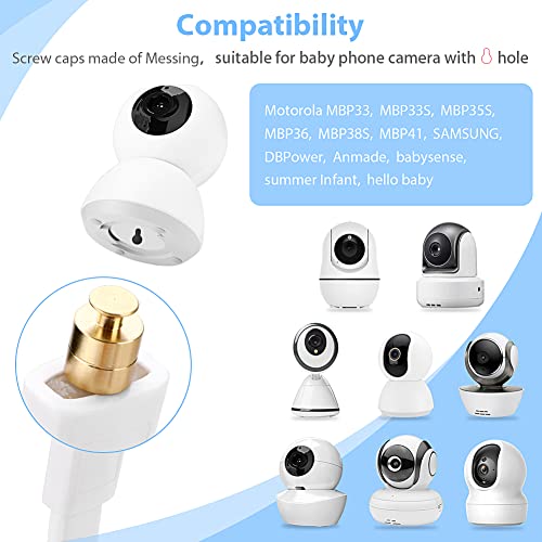 Suporte de monitor de bebê, suporte universal para câmera de bebê compatível com monitor de bebê Arlo, monitor de bebê Motorola e a maioria dos monitores, suporte de torção versátil sem ferramentas ou danos na parede 70 cm, branco - Webiishop