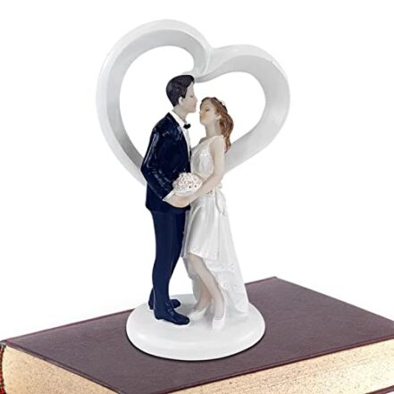 Toppers de bolo de casal - Toppers de casamento de resina para bolo | Boneca de topo de bolo de casamento para casais fofos para noivado, aniversário Cjupzi - Webiishop