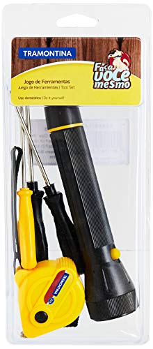 Tramontina 43408142, Kit de Ferramentas 5 Peças, com 1 Lanterna 3 Chaves de Fenda 1 Trena - Webiishop