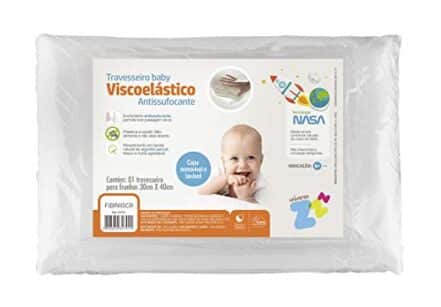Travesseiro Antissufocante Visco Revestimento Fibrasca Branco 30x40 - Webiishop