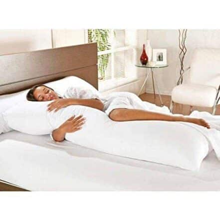 Travesseiro De Corpo Com Fronha Mega 100% Algodão Branco - Webiishop