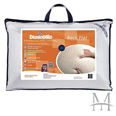 Travesseiro Dunlopillo Basic Flat Látex 50X70 cm - Webiishop