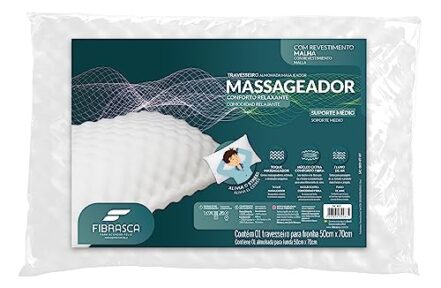 Travesseiro Massageador Suporte Médio -p/Fronhas 50x70cm – Fibrasca - Webiishop