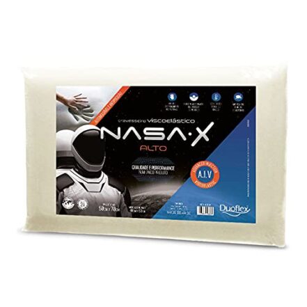 Travesseiro Nasa-X Alto, Duoflex, 100% Algodão, Bege, Para Fronha 50Cmx70Cm - Webiishop