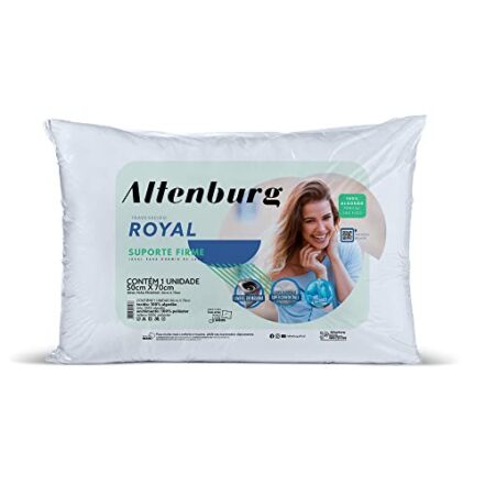 Travesseiro Royal - 50x70cm Altenburg Travesseiro Royal Branco 50x70cm Tecido Percal 180 Fios 100% Algodão - Webiishop