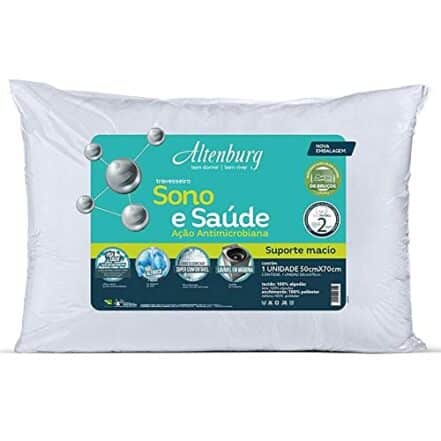 Travesseiro Sono e Saúde Altenburg Branco Tecido - Webiishop