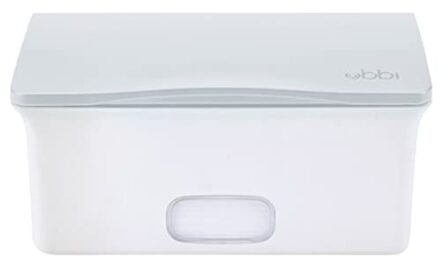 Ubbi Dispensador de lenços de bebê, estojo de lenços de bebê, suporte de lenços de bebê com placa pesada, mantém os lenços frescos e pés de borracha antiderrapante, cinza - Webiishop