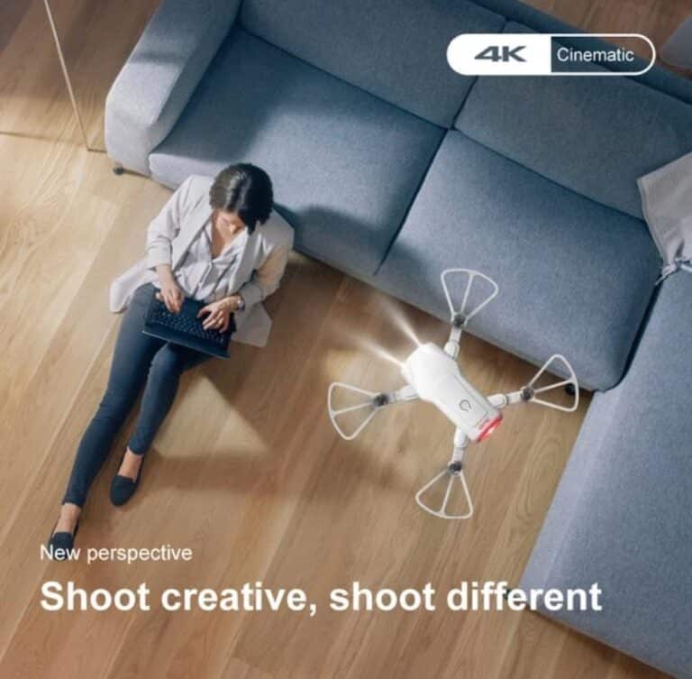 V9 Mini Drone 4K Dual Camera HD Camera 1080P WIFI FPV Fotografia Aérea Helicóptero Dobrável Quadcopter 2 baterias - Webiishop