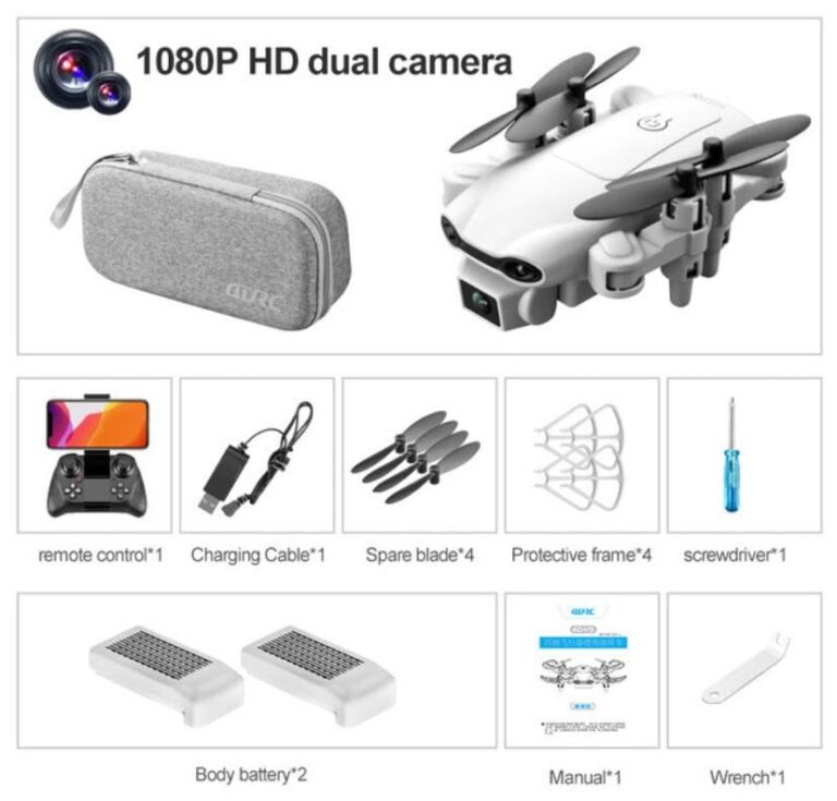 V9 Mini Drone 4K Dual Camera HD Camera 1080P WIFI FPV Fotografia Aérea Helicóptero Dobrável Quadcopter 2 baterias - Webiishop