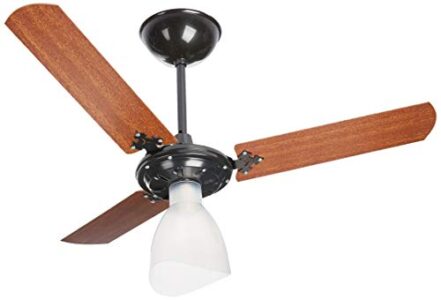 Venti-Delta Ventilador de Teto New Light 3 Pás Padrão Mogno 127 V C3V, 383119, 130 W, Preto - Webiishop