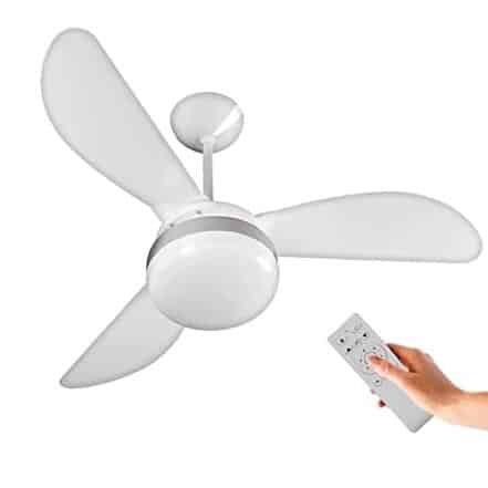 Ventilador de Teto Ventisol Fênix Branco Silver Inverter Controle Remoto, 02 Lâmpadas Led Inclusas - Bivolt - Webiishop