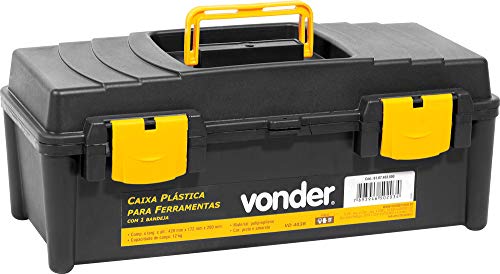 Vonder Caixa Plástica Para Ferramentas Preta E Amarela Com 1 Bandeja Vd 4038 - Webiishop
