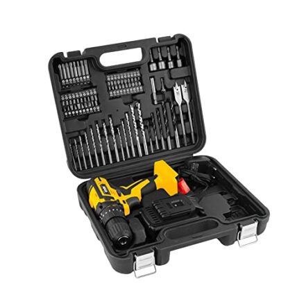 Vonder Furadeira Parafusadeira Impacto 3 * 8 12V A Bateria, AMARELO/PRETO - Webiishop