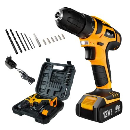 WAP Parafusadeira E Furadeira A Bateria Li-Ion 12V Bpf 12K3 Carregador Bivolt Sem Fio Com Maleta E Kit De 13 Acessórios - Webiishop