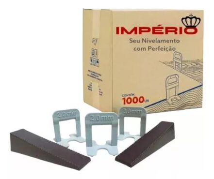 1000 Espaçador + 120 Cunhas para Nivelador Piso Porcelanato Clip (2.0mm) - Webiishop
