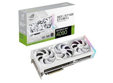 ASUS Placa gráfica ROG Strix GeForce RTX™ 4090 White OC Edition Gaming (PCIe 4.0, 24GB GDDR6X, HDMI 2.1a, DisplayPort 1.4a) - Webiishop