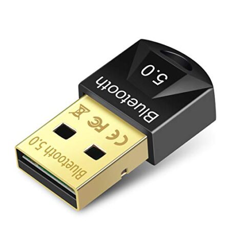 Adaptador Bluetooth para PC, receptor de dongle Bluetooth 5.0 para transferência sem fio para laptop, suporta Windows 10/8.1/8/7/XP para desktop, laptop, mouse, teclado, impressoras, - Webiishop