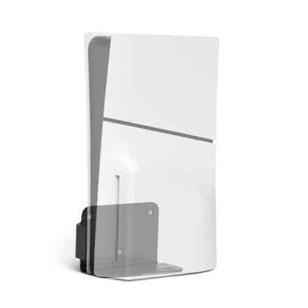 Bangcheer Suporte de parede de alumínio para Playstation 5 Slim Digital Edition e Disc Edition Suporte de parede para PS5-Slim Suporte de prateleira para PS5 Slim com economia de espaço (preto) - Webiishop