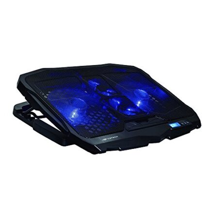 C3Tech Base para notebook Gamer NBC-100BK 17,3" Refrigerada com 4 Ventiladores Led Azul controle de velocidade dos fans até 6 opções e regulagem de altura em 5 posições - Webiishop