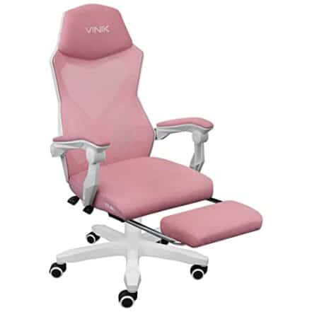 CADEIRA GAMER ROCKET BRANCA COM ROSA – CGR10BRS – VINIK - Webiishop