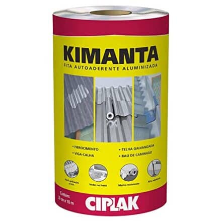 CIPLAK KIMANTA ALUMINIO - Fita adesiva impermeável para vedação em telhados, calhas, claraboias, Rolo 30cm x 10m - Webiishop