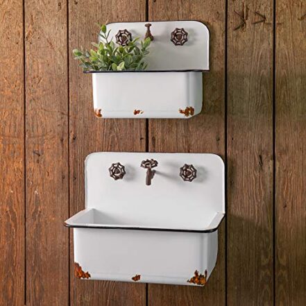 CTW Home Collection Conjunto de dois vasos de parede para pia - Webiishop