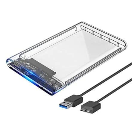 Case para HD transparente, Usb 3.0, transmissão 6gbps, Sata 2.5", Hhd ou Ssd, Ecase-300 - Webiishop