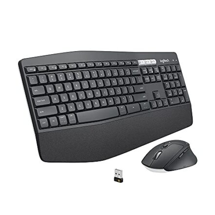 Combo Teclado e Mouse sem fio Logitech MK850 com Teclado com Apoio para as Mãos, Mouse Destro, Conexão USB Unifying ou Bluetooth com Easy-Switch para até 3 dispositivos e Pilha Inclusa - Webiishop