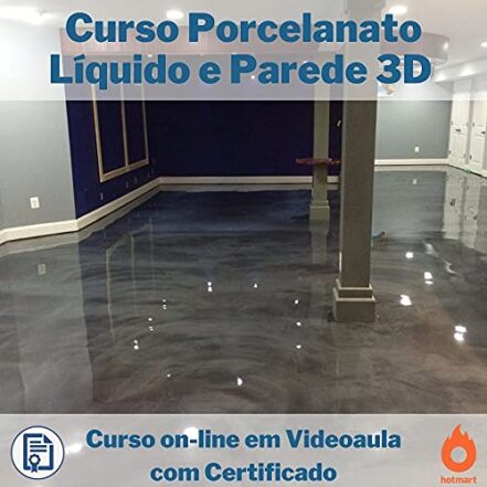 Curso on-line em videoaula Porcelanato Líquido e Parede 3D com Certificado - Webiishop