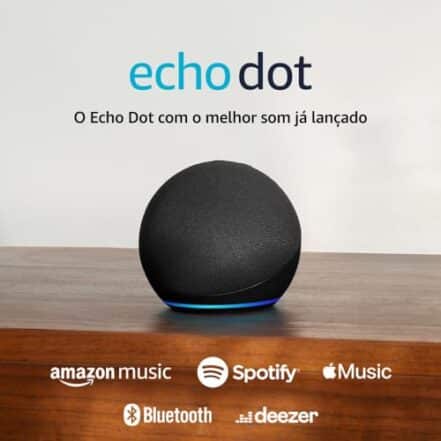Echo Dot 5ª geração | O Echo Dot com o melhor som já lançado | Cor Preta - Webiishop