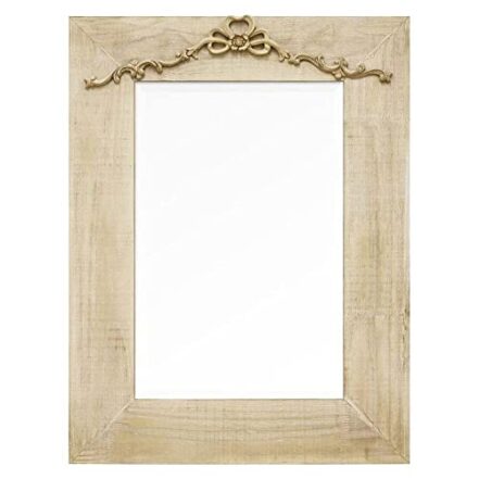 Espelho Rústico Provençal com Moldura Patinada 122cm x 222cm Decore Pronto Creme - Webiishop