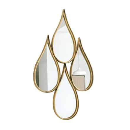 Espelho de maquiagem com moldura wc wall pendurado espelhos de banheiro nórdico decoração moderna quarto de água gota - Webiishop