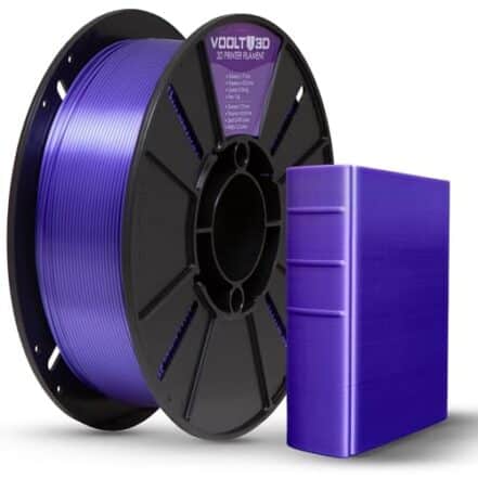 Filamento PLA Lilás V-Silk Premium 1kg, 1.75Mm, Para Impressoras 3D - Voolt3D - Webiishop