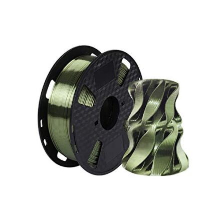Filamento PLA de bronze verde de seda 1,75 mm 1KG impressora 3D filamento metálico cor 1 kg material de impressão 3D bronze brilhante sedoso CC3D - Webiishop