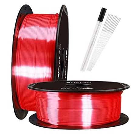 Filamento PLA para impressora 3D vermelho de seda brilhante de 1,75 mm, carretel de 1 kg amplamente compatível com impressão 3D TTYT3D - Webiishop