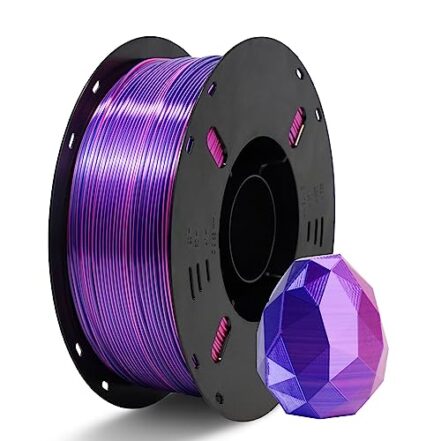 Filamento de impressora 3D FilaBees, filamento PLA 1,75 mm de seda de duas cores, filamento multicolorido, filamento de impressão 3D multicolorido, filamento brilhante PLA de seda 1 kg (2,2 lb), alta - Webiishop