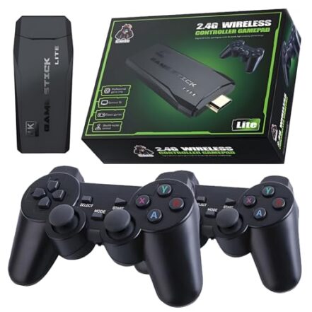 GAME STICK 4K ORIGINAL VERSÃO ATUALIZADA 11 MIL JOGOS com 2 controles sem fio - Webiishop
