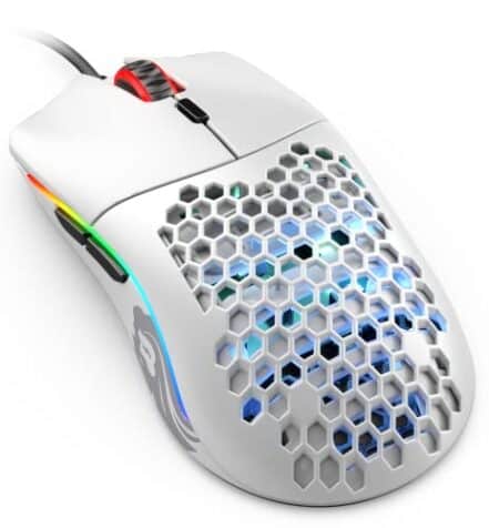 Glorious Gaming Mouse - Modelo O Minus 58 g Superlight Honeycomb Mouse, RGB Mouse - Matte White Mouse, USB Gaming Mouse - Webiishop