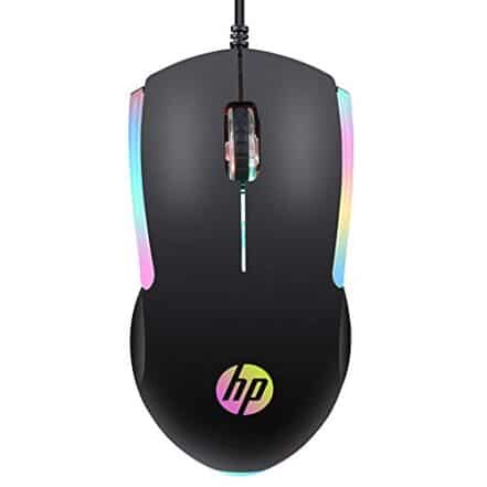 HP - Mouse Gamer USB M160 Preto - Sensor Óptico Ambidestro Resoluções até 1000 DPI e Iluminação Multicolor - 7ZZ79AA - Webiishop