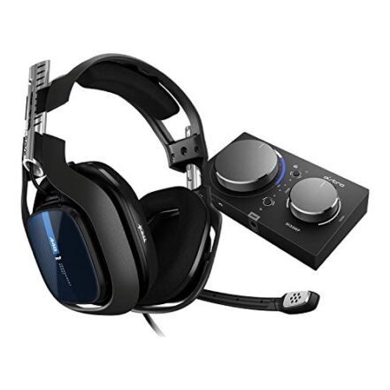 Headset ASTRO Gaming A40 TR + MixAmp Pro TR Gen 4 com Áudio Dolby para PS4, PC, Mac - Preto/Azul - Webiishop