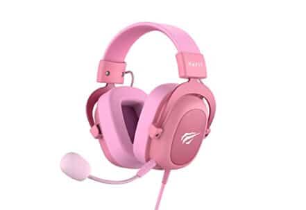 Headset Fone de Ouvido Havit HV-H2002d Pink, Gamer, com Microfone, Falante 53mm, Plug 3, 5mm: compatível com XBOX ONE e PS4, HAVIT, HV-H2002d Cor Rosa - Webiishop