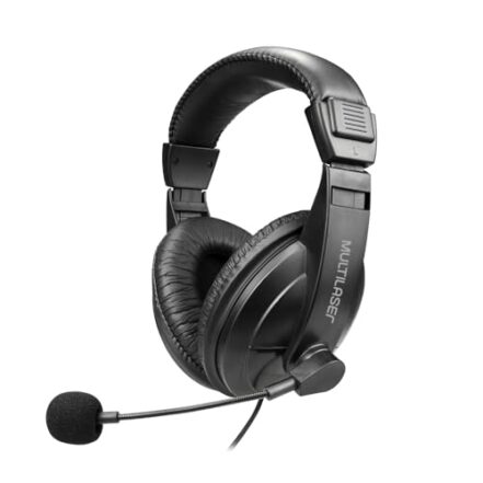 Headset Giant Conexão P2 Cabo de 190cm Cancelamento de Ruído Controle de Volume Driver 40mm Potência 20mw Microfone Flexível Preto - PH049 - Webiishop