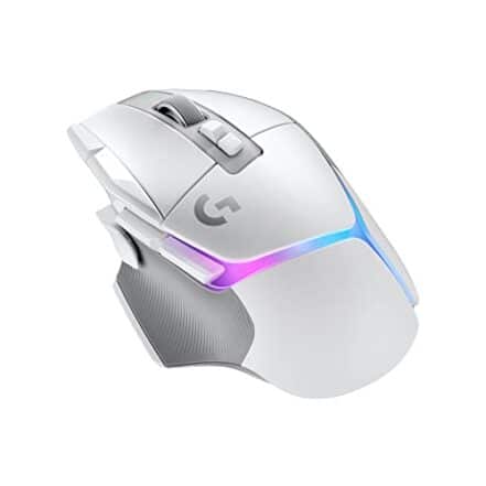 Logitech G Mouse óptico sem fio Lightspeed 502 X Plus – interruptores híbridos LIGHTFORCE, LIGHTSYNC RGB, sensor de jogos HERO 25K, compatível com PC – macOS/Windows – Branco - Webiishop