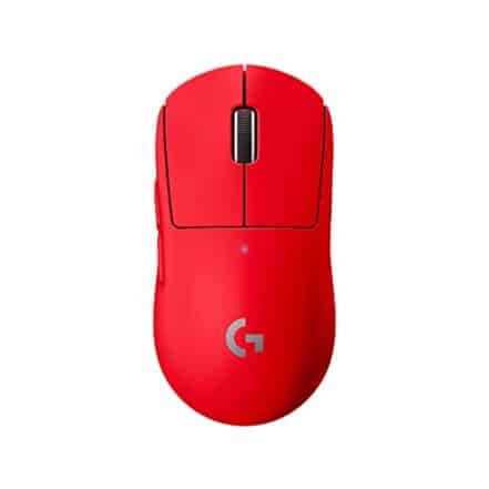 Logitech G Mouse para jogos sem fio Pro X Superlight, ultraleve, sensor Hero 25K, 25.600 DPI, 5 botões programáveis, longa vida útil da bateria, compatível com PC/Mac - vermelho - Webiishop
