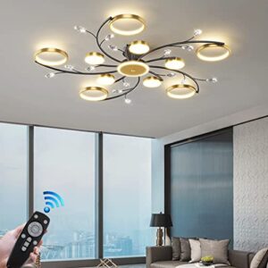 Luminaria de teto LED moderna grande sala de estar regulavel com controle remoto lampada de teto design de anel abajur de acrilico lustres de teto quarto sala de jantar cozinha es 0